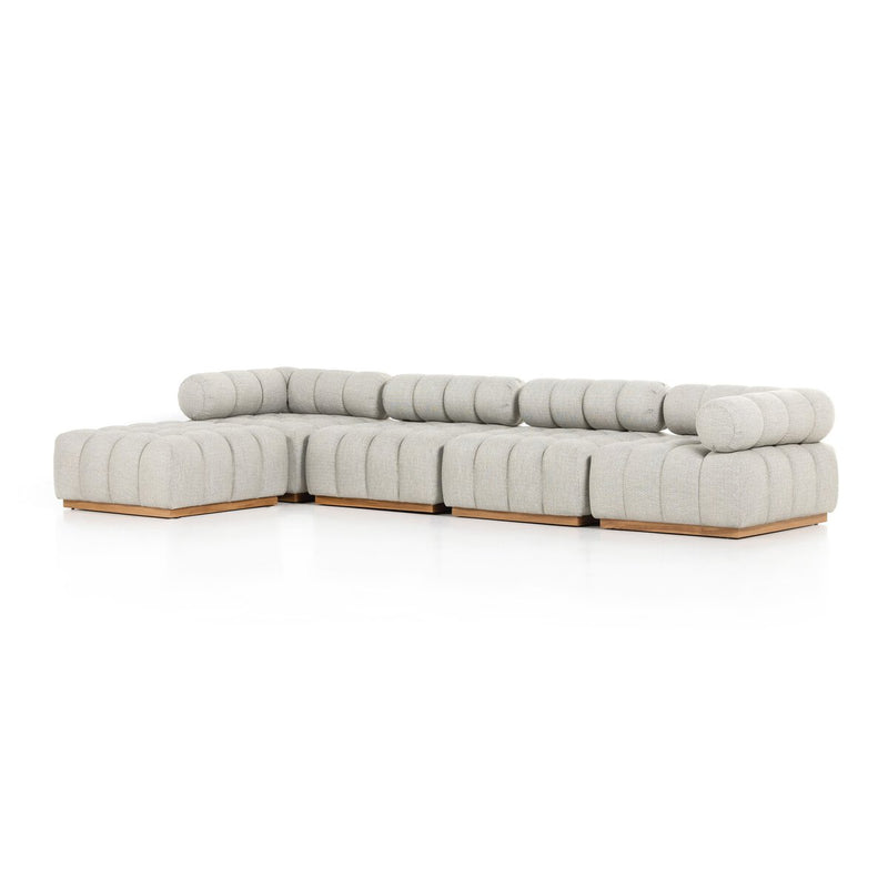 Four Hands Roma Outdoor 4-Piece Sectional Sofa-Patio Pelican