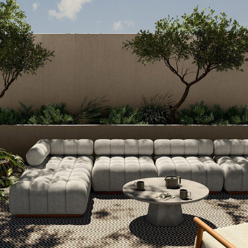 Four Hands Roma Outdoor 4-Piece Sectional Sofa-Patio Pelican