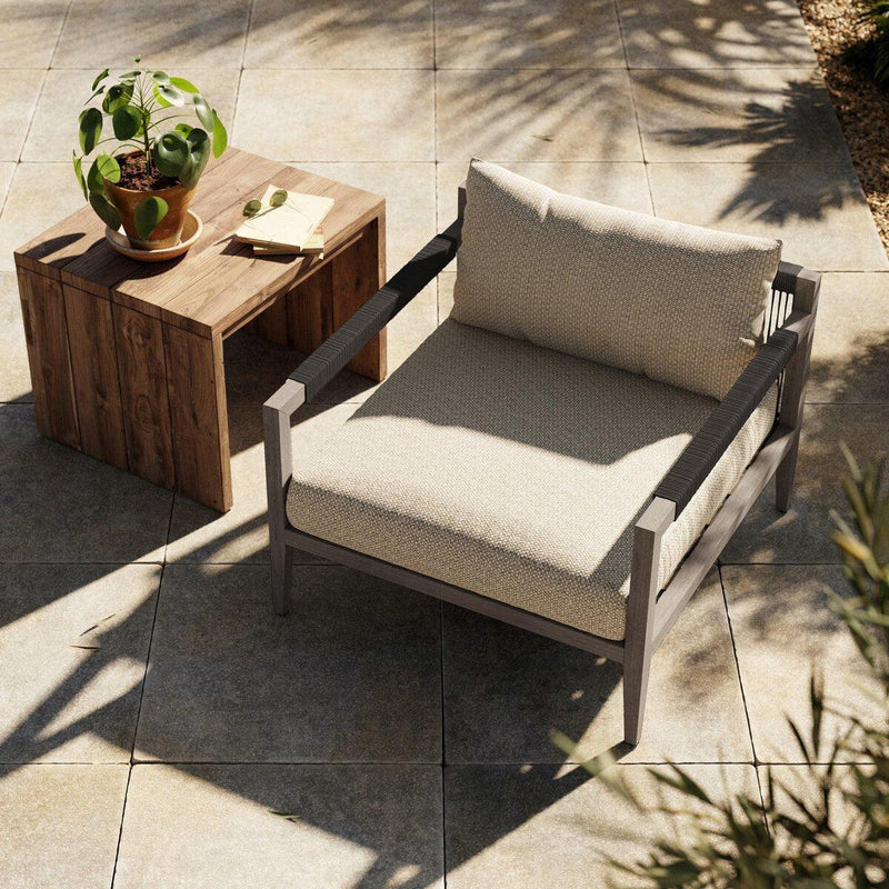 Four Hands Sherwood Outdoor Chair - Weathered Grey-Patio Pelican