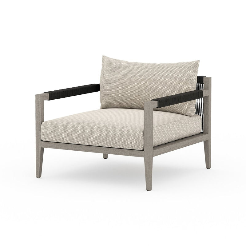 Four Hands Sherwood Outdoor Chair - Weathered Grey-Patio Pelican