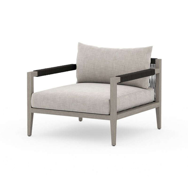Four Hands Sherwood Outdoor Chair - Weathered Grey-Patio Pelican