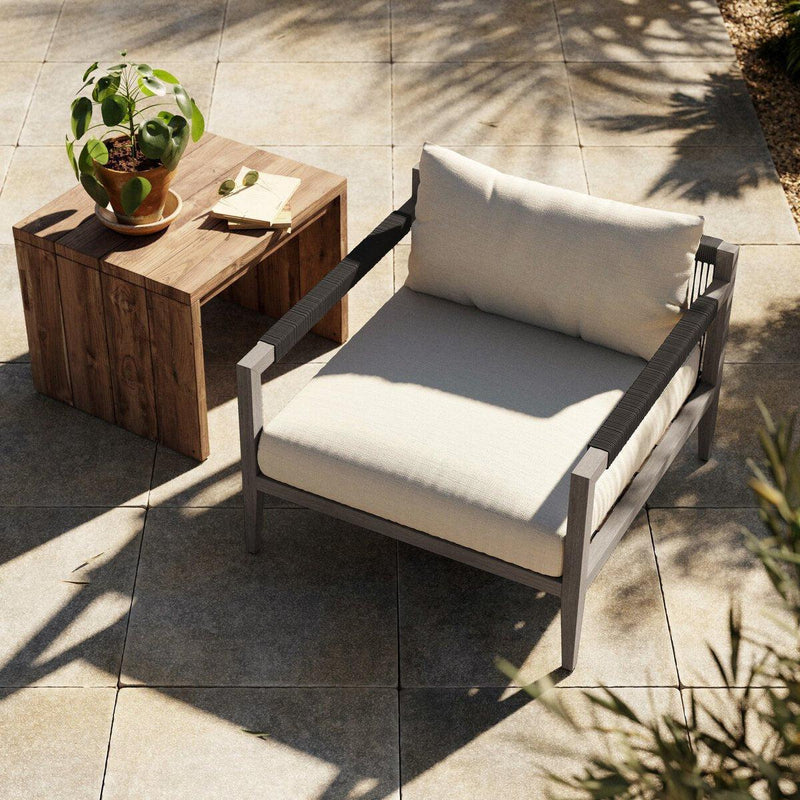 Four Hands Sherwood Outdoor Chair - Weathered Grey-Patio Pelican