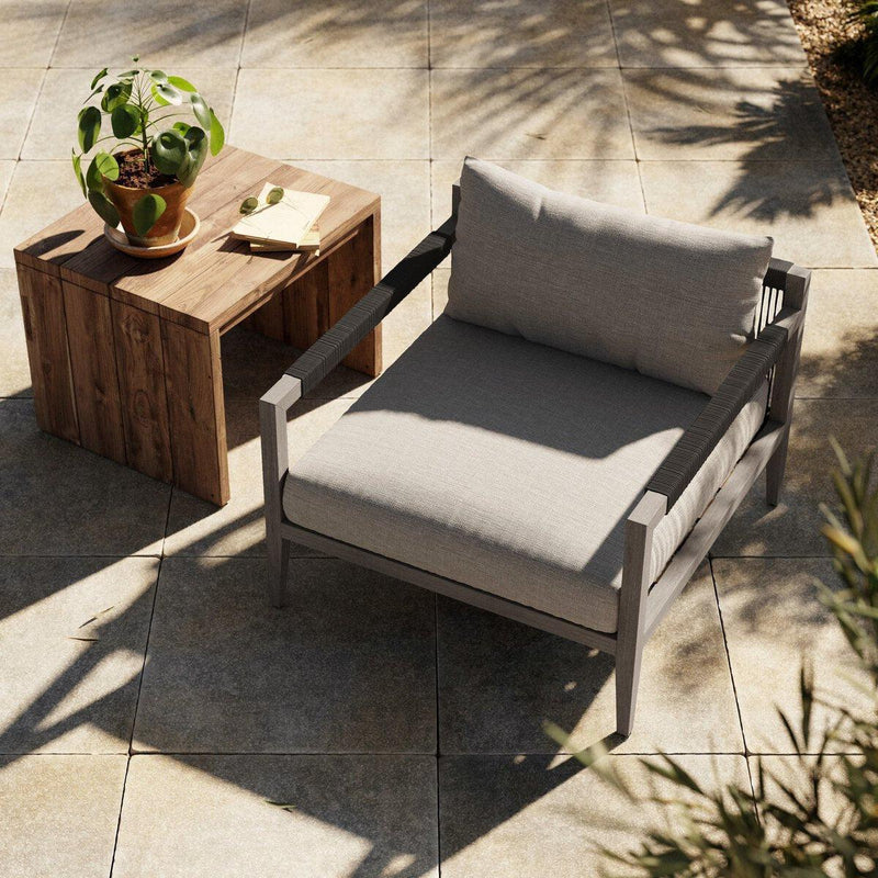 Four Hands Sherwood Outdoor Chair - Weathered Grey-Patio Pelican