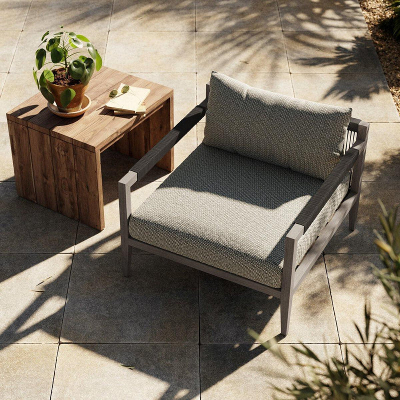 Four Hands Sherwood Outdoor Chair - Weathered Grey-Patio Pelican
