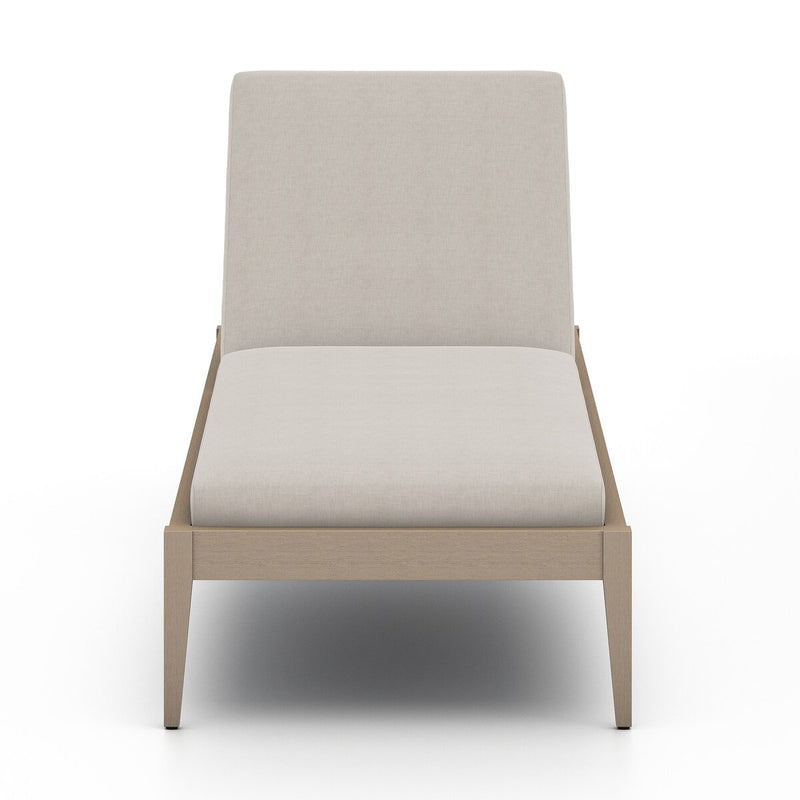 Four Hands Sherwood Outdoor Chaise - Washed Brown-Patio Pelican