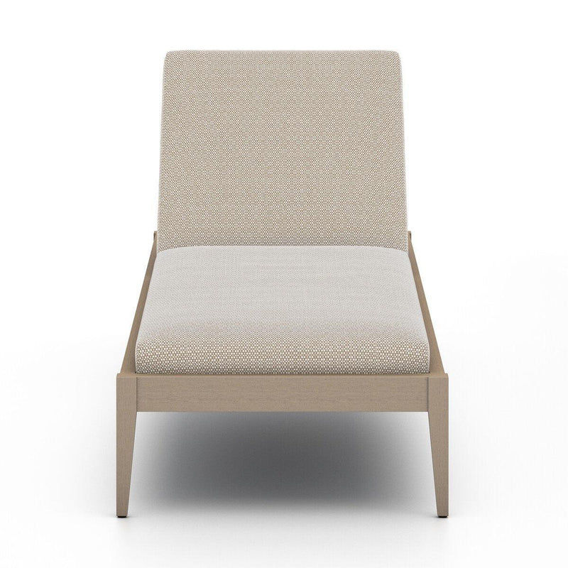 Four Hands Sherwood Outdoor Chaise - Washed Brown-Patio Pelican