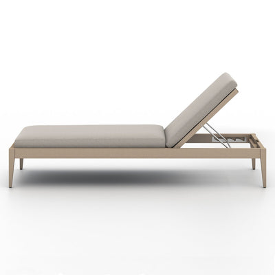 Four Hands Sherwood Outdoor Chaise - Washed Brown-Patio Pelican