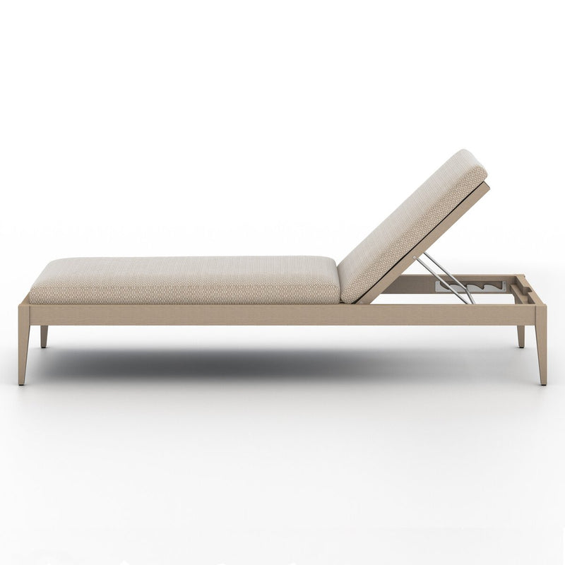 Four Hands Sherwood Outdoor Chaise - Washed Brown-Patio Pelican