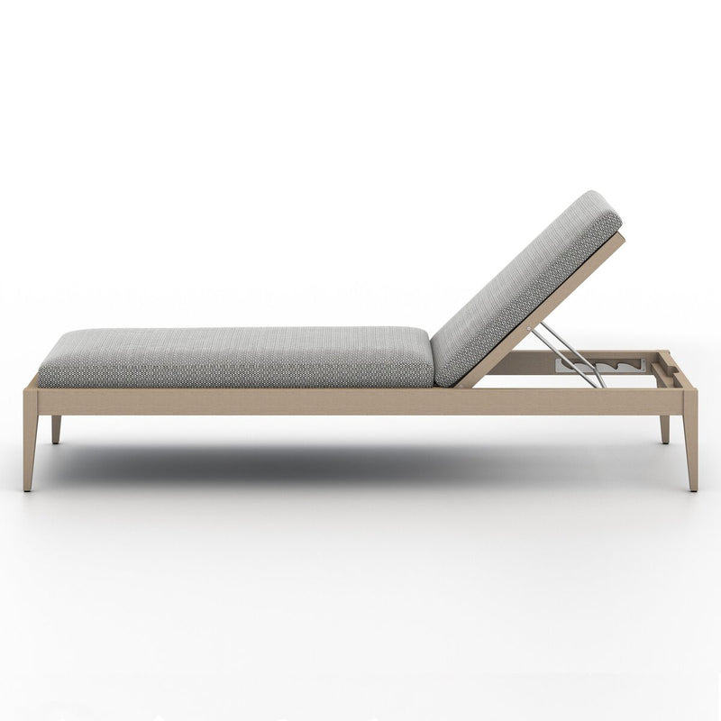 Four Hands Sherwood Outdoor Chaise - Washed Brown-Patio Pelican