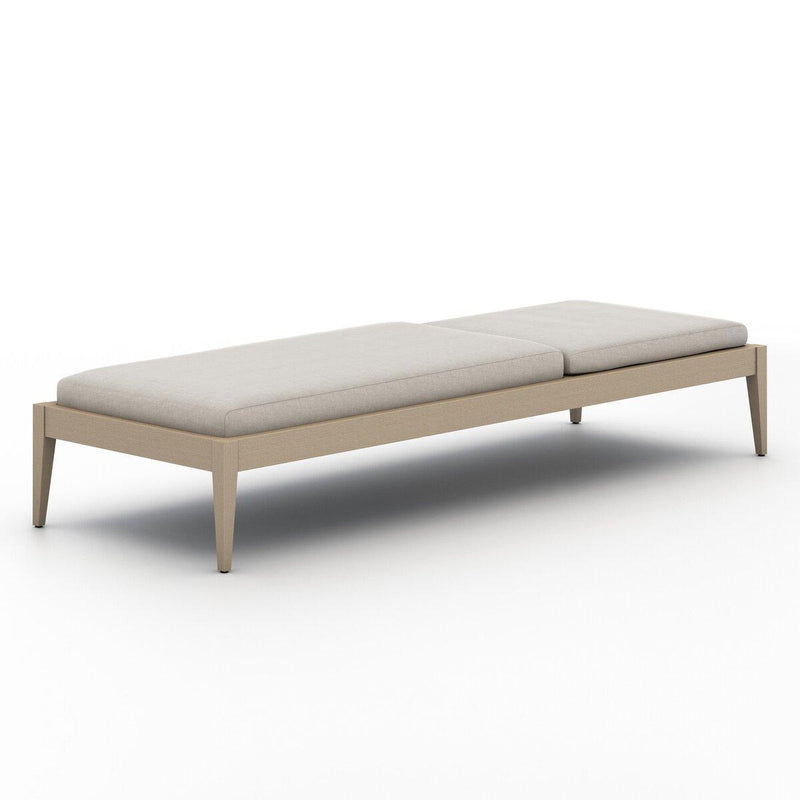 Four Hands Sherwood Outdoor Chaise - Washed Brown-Patio Pelican
