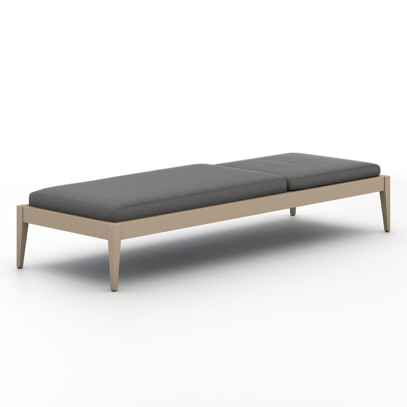 Four Hands Sherwood Outdoor Chaise - Washed Brown-Patio Pelican