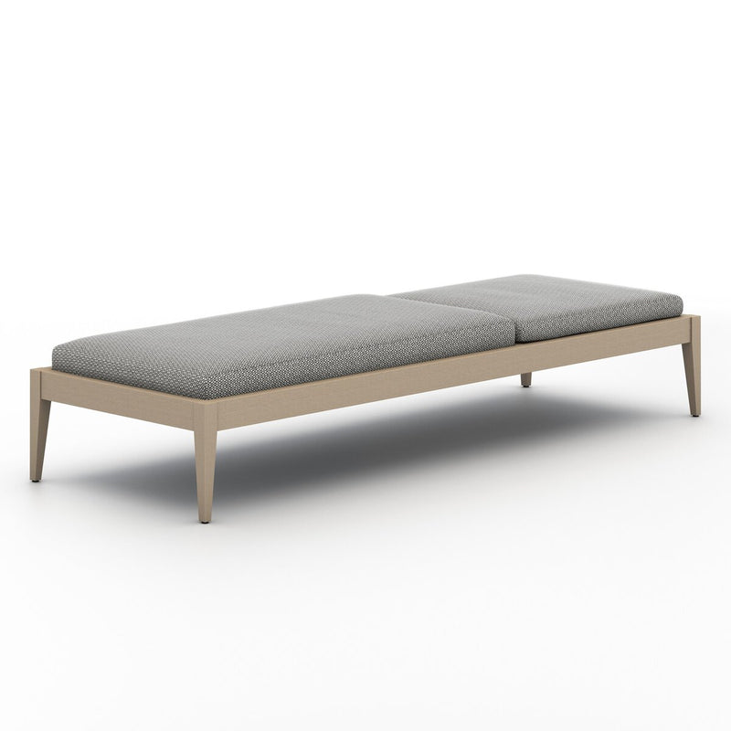 Four Hands Sherwood Outdoor Chaise - Washed Brown-Patio Pelican