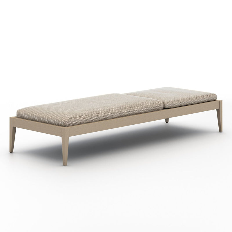 Four Hands Sherwood Outdoor Chaise - Washed Brown-Patio Pelican