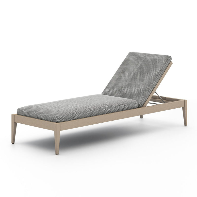 Four Hands Sherwood Outdoor Chaise - Washed Brown-Patio Pelican