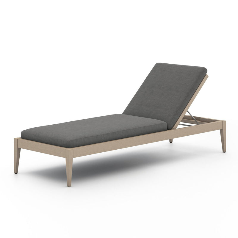 Four Hands Sherwood Outdoor Chaise - Washed Brown-Patio Pelican