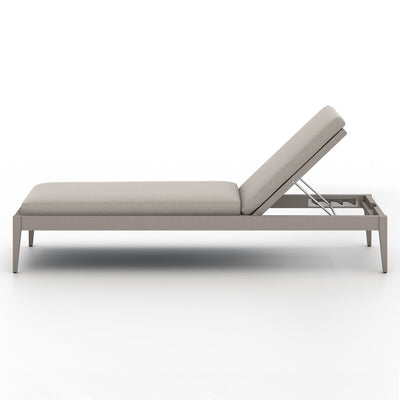 Four Hands Sherwood Outdoor Chaise - Weathered Grey-Patio Pelican