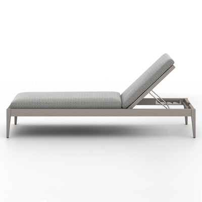Four Hands Sherwood Outdoor Chaise - Weathered Grey-Patio Pelican