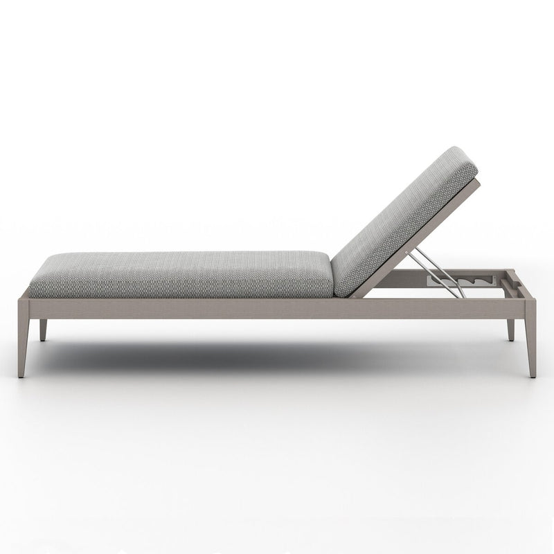 Four Hands Sherwood Outdoor Chaise - Weathered Grey-Patio Pelican