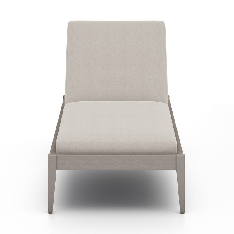 Four Hands Sherwood Outdoor Chaise - Weathered Grey-Patio Pelican