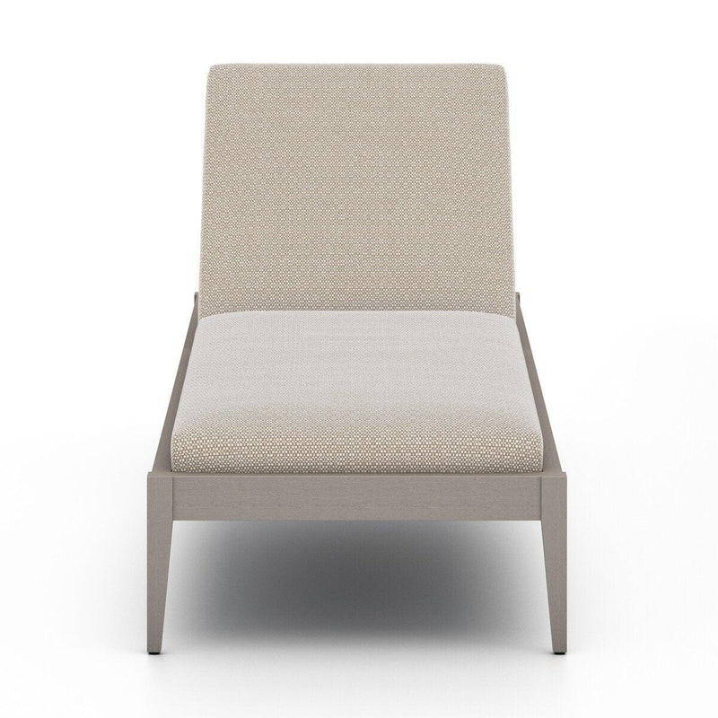 Four Hands Sherwood Outdoor Chaise - Weathered Grey-Patio Pelican