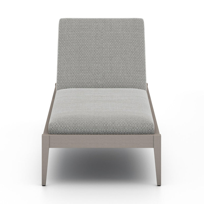 Four Hands Sherwood Outdoor Chaise - Weathered Grey-Patio Pelican