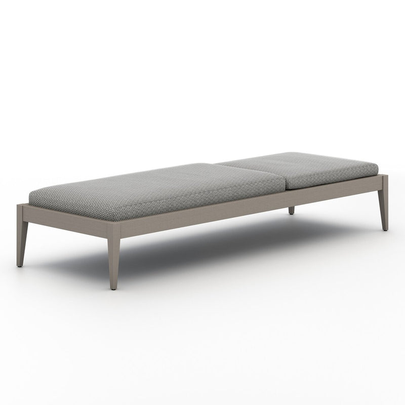 Four Hands Sherwood Outdoor Chaise - Weathered Grey-Patio Pelican