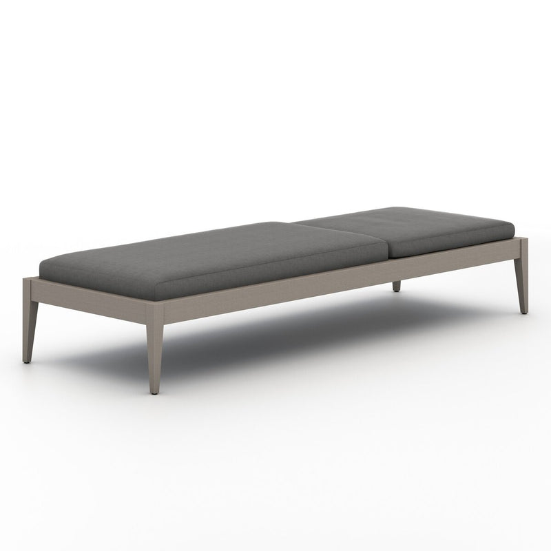 Four Hands Sherwood Outdoor Chaise - Weathered Grey-Patio Pelican