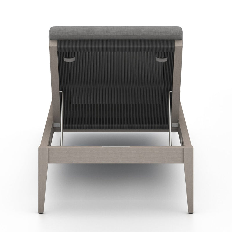 Four Hands Sherwood Outdoor Chaise - Weathered Grey-Patio Pelican