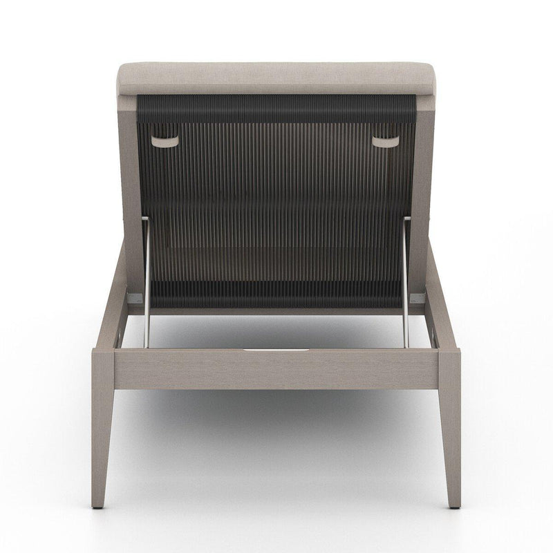 Four Hands Sherwood Outdoor Chaise - Weathered Grey-Patio Pelican