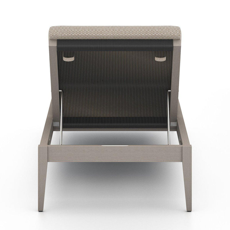 Four Hands Sherwood Outdoor Chaise - Weathered Grey-Patio Pelican