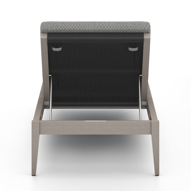 Four Hands Sherwood Outdoor Chaise - Weathered Grey-Patio Pelican