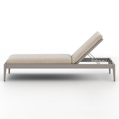 Four Hands Sherwood Outdoor Chaise - Weathered Grey-Patio Pelican