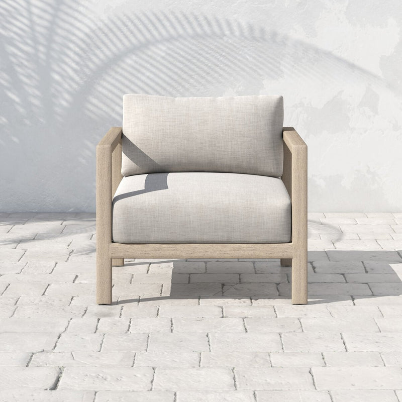 Four Hands Sonoma Outdoor Chair - Washed Brown-Patio Pelican