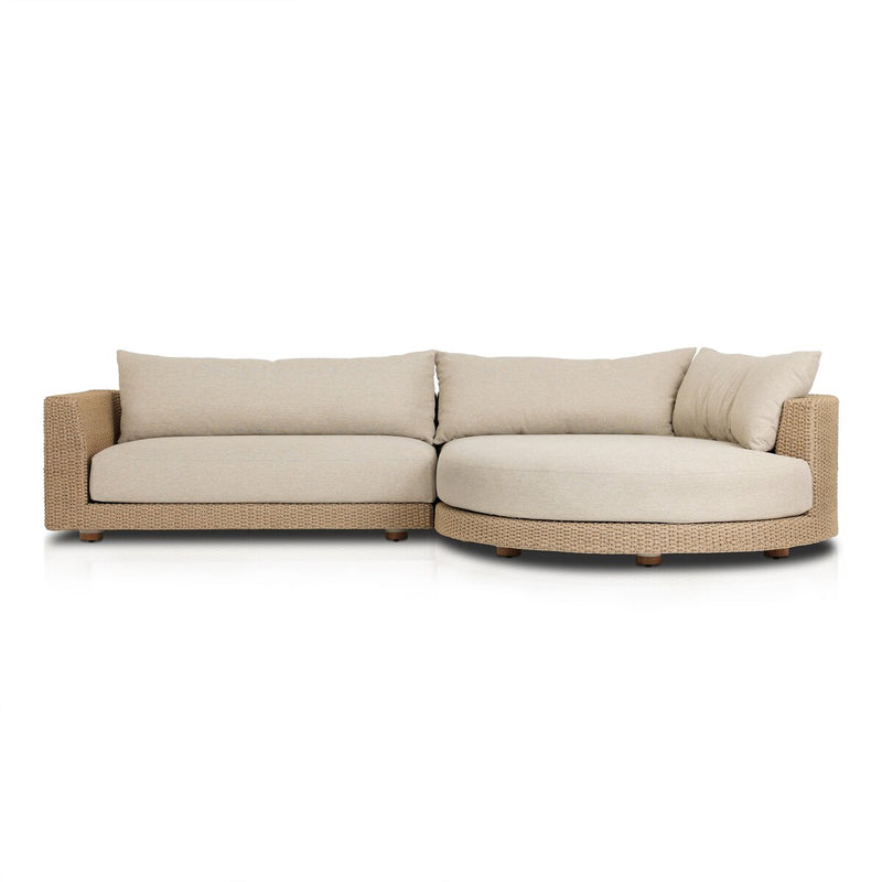 Four Hands Sylvan Outdoor 2-Piece Sectional Sofa With Chaise-Patio Pelican
