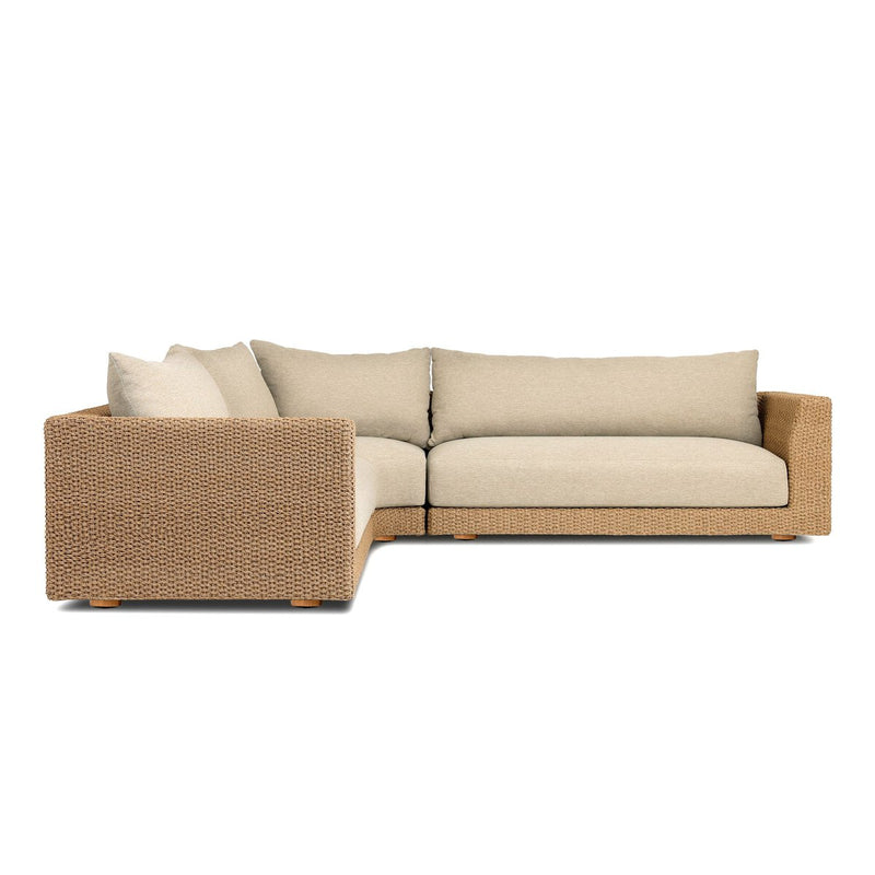 Four Hands Sylvan Outdoor 3-Piece Sectional Sofa-Patio Pelican