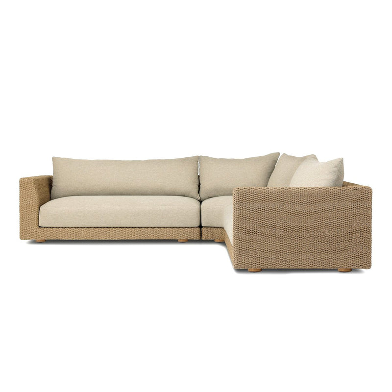 Four Hands Sylvan Outdoor 3-Piece Sectional Sofa-Patio Pelican