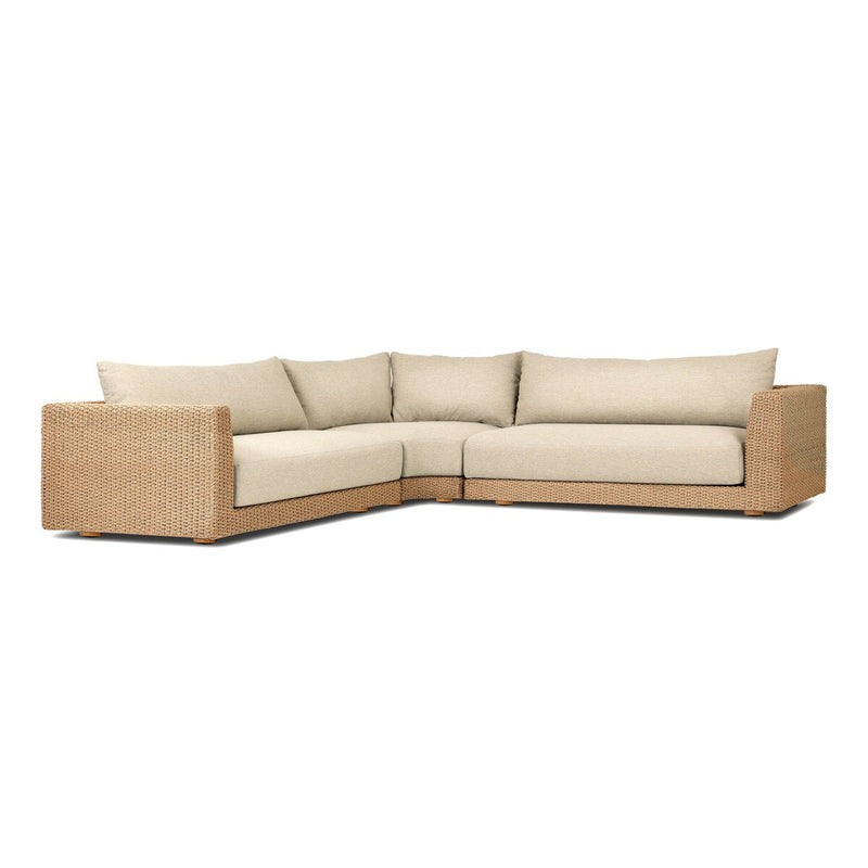 Four Hands Sylvan Outdoor 3-Piece Sectional Sofa-Patio Pelican