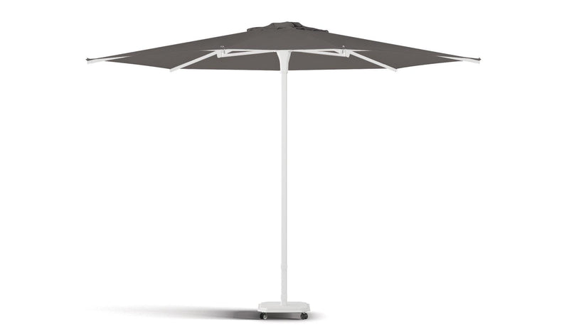 hexagon patio umbrella stand Jardinico 9' Hexagonal 101 Series Centerpost Push-Up Umbrella Charcoal / Grey Chine