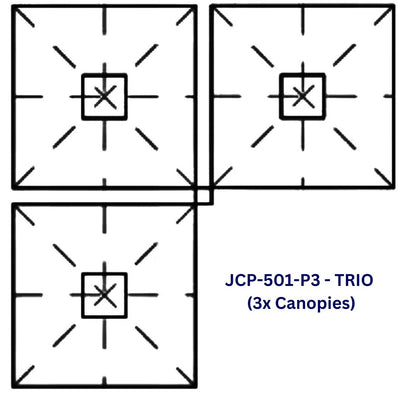 Jardinico JCP-501 Sidepost 10' Square Umbrella-Patio Pelican