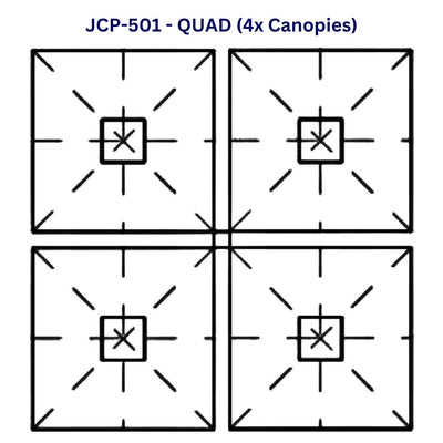 Jardinico JCP-501 Sidepost 10' Square Umbrella-Patio Pelican