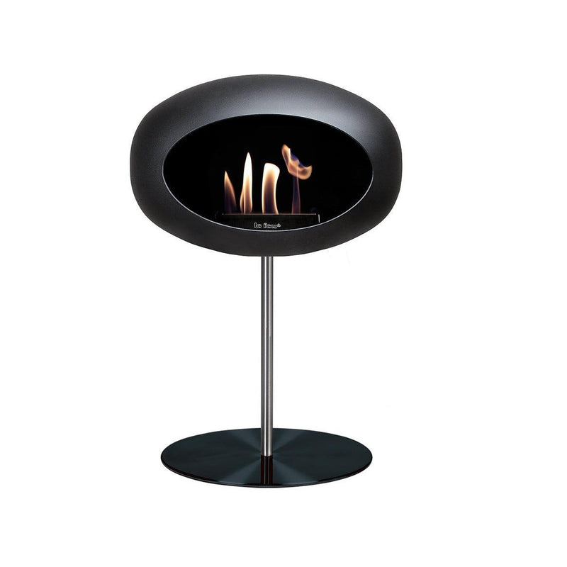 Le Feu Dome Ground Steel Low Indoor/Outdoor Fireplace - Black-Patio Pelican