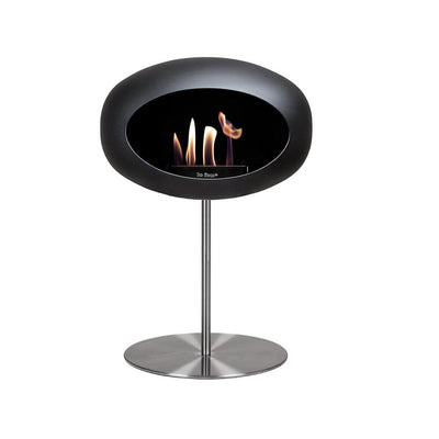 Le Feu Dome Ground Steel Low Indoor/Outdoor Fireplace - Black-Patio Pelican