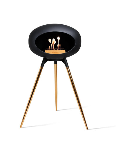 Le Feu Dome Ground Wood High Indoor/Outdoor Fireplace - Black-Patio Pelican