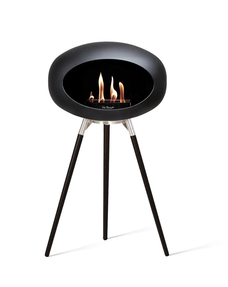 Le Feu Dome Ground Wood High Indoor/Outdoor Fireplace - Black-Patio Pelican