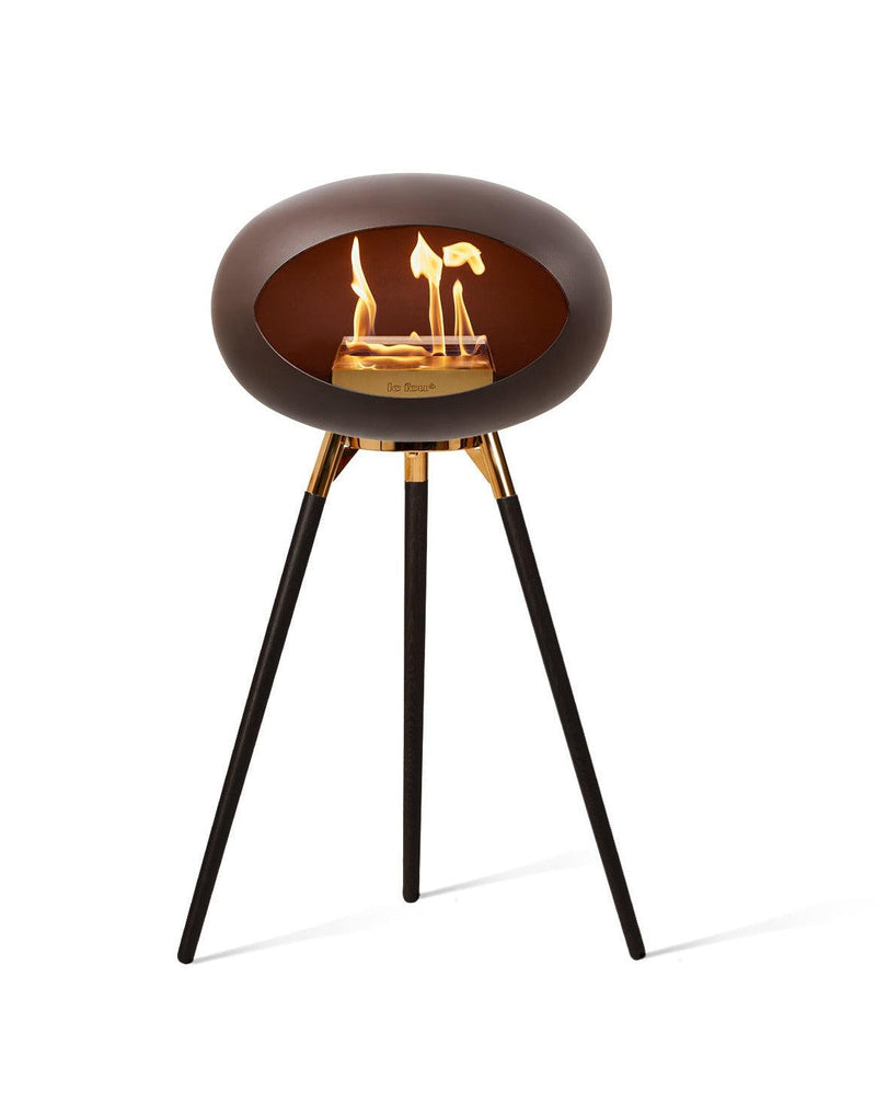 Le Feu Dome Ground Wood High Indoor/Outdoor Fireplace - Mocca-Patio Pelican