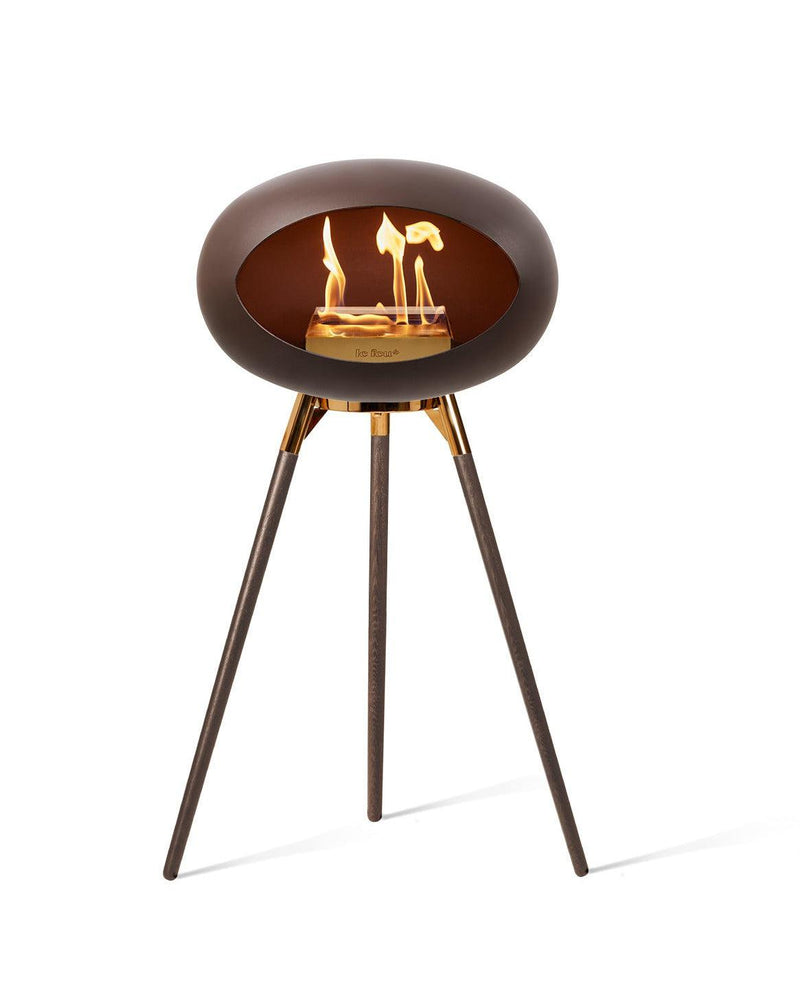 Le Feu Dome Ground Wood High Indoor/Outdoor Fireplace - Mocca-Patio Pelican