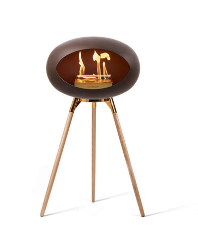 Le Feu Dome Ground Wood High Indoor/Outdoor Fireplace - Mocca-Patio Pelican