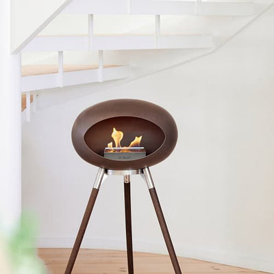 Le Feu Dome Ground Wood High Indoor/Outdoor Fireplace - Mocca-Patio Pelican