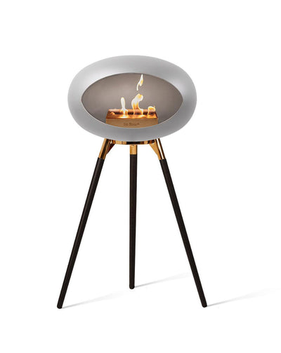 Le Feu Dome Ground Wood High Indoor/Outdoor Fireplace - Nickel-Patio Pelican