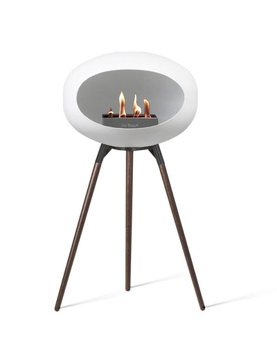 Le Feu Dome Ground Wood High Indoor/Outdoor Fireplace - White-Patio Pelican